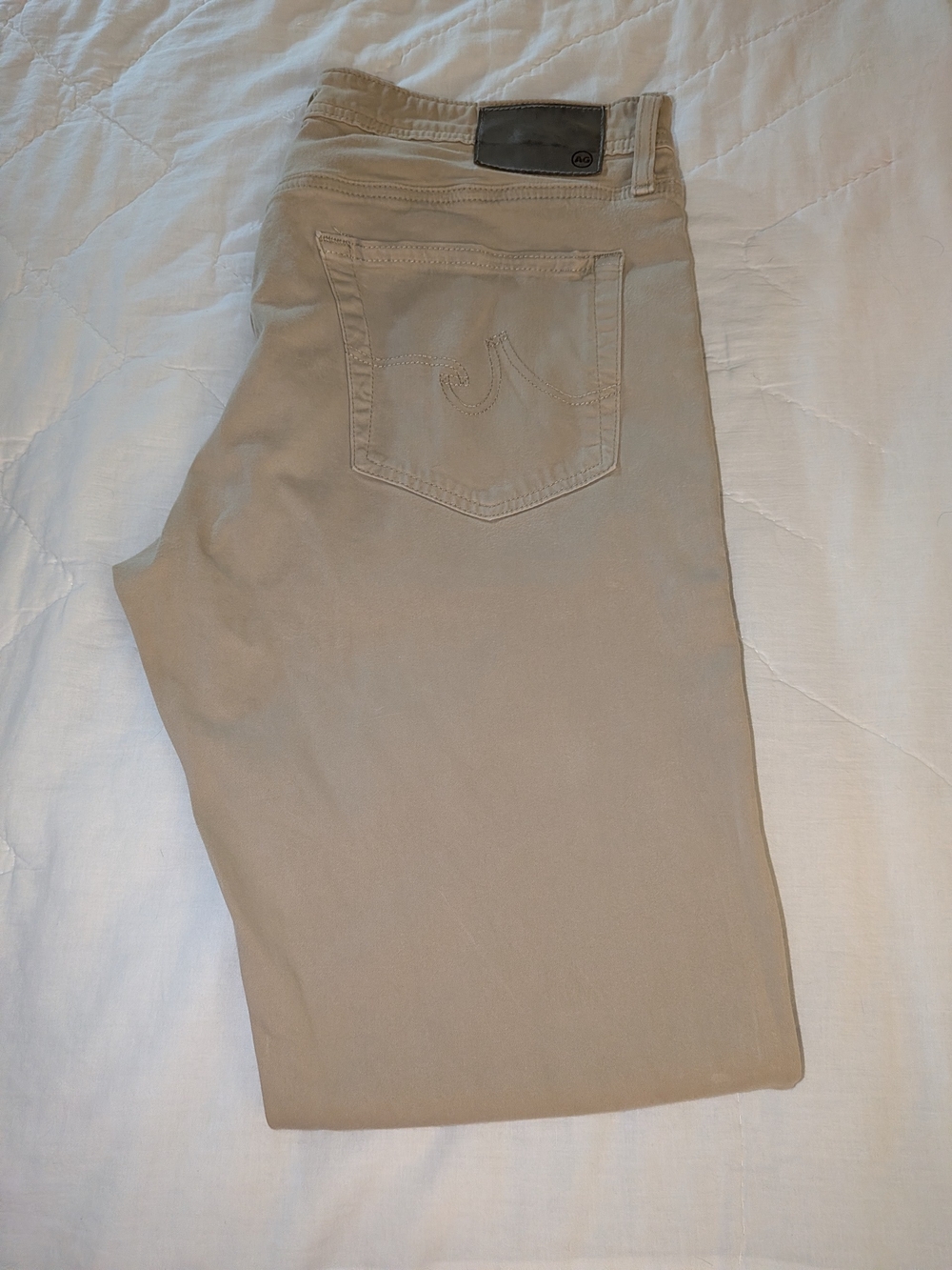 Ag Adriano Goldschmied Men's Slim Straight Jeans in Khaki